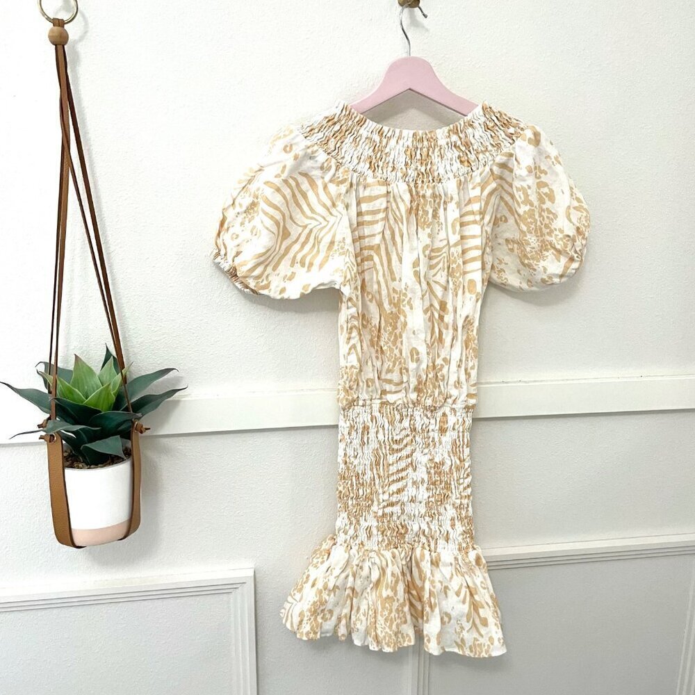 Sabo Luxe Camari Linen Dress Floral Short Sleeve Size XS - Picture 6 of 6